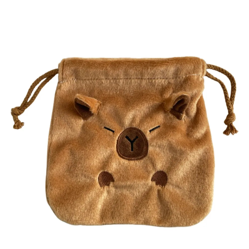 Capybara Drawstring Pouch Bag