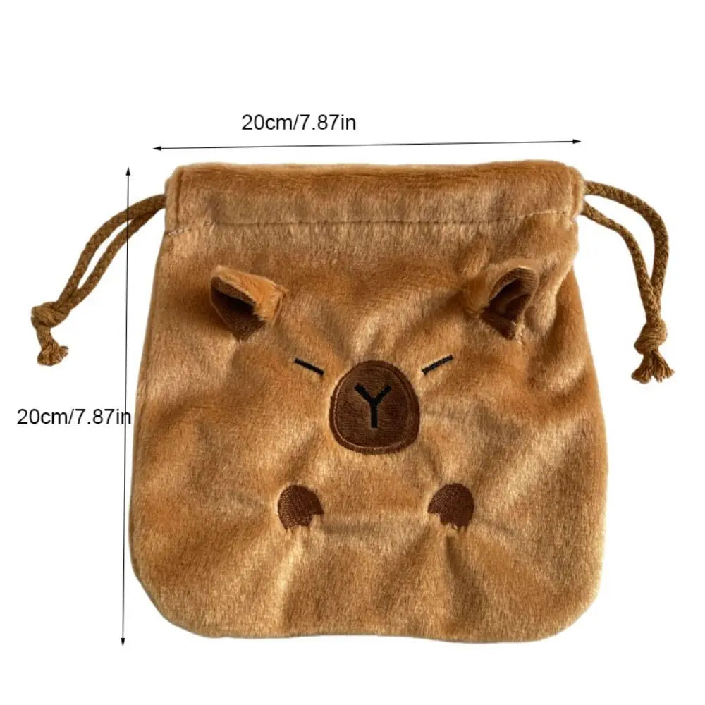 Capybara Drawstring Pouch Bag